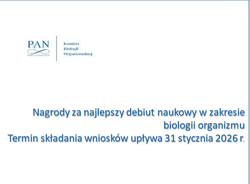 Nabór wniosków do&nbsp;Nagrody za&nbsp;najlepszy debiut naukowy